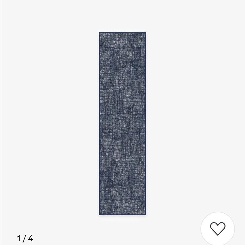 Ruggable Sapphire Crosshatch Runner